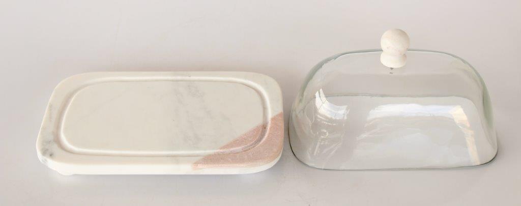 Marble Cheese Board With Dome